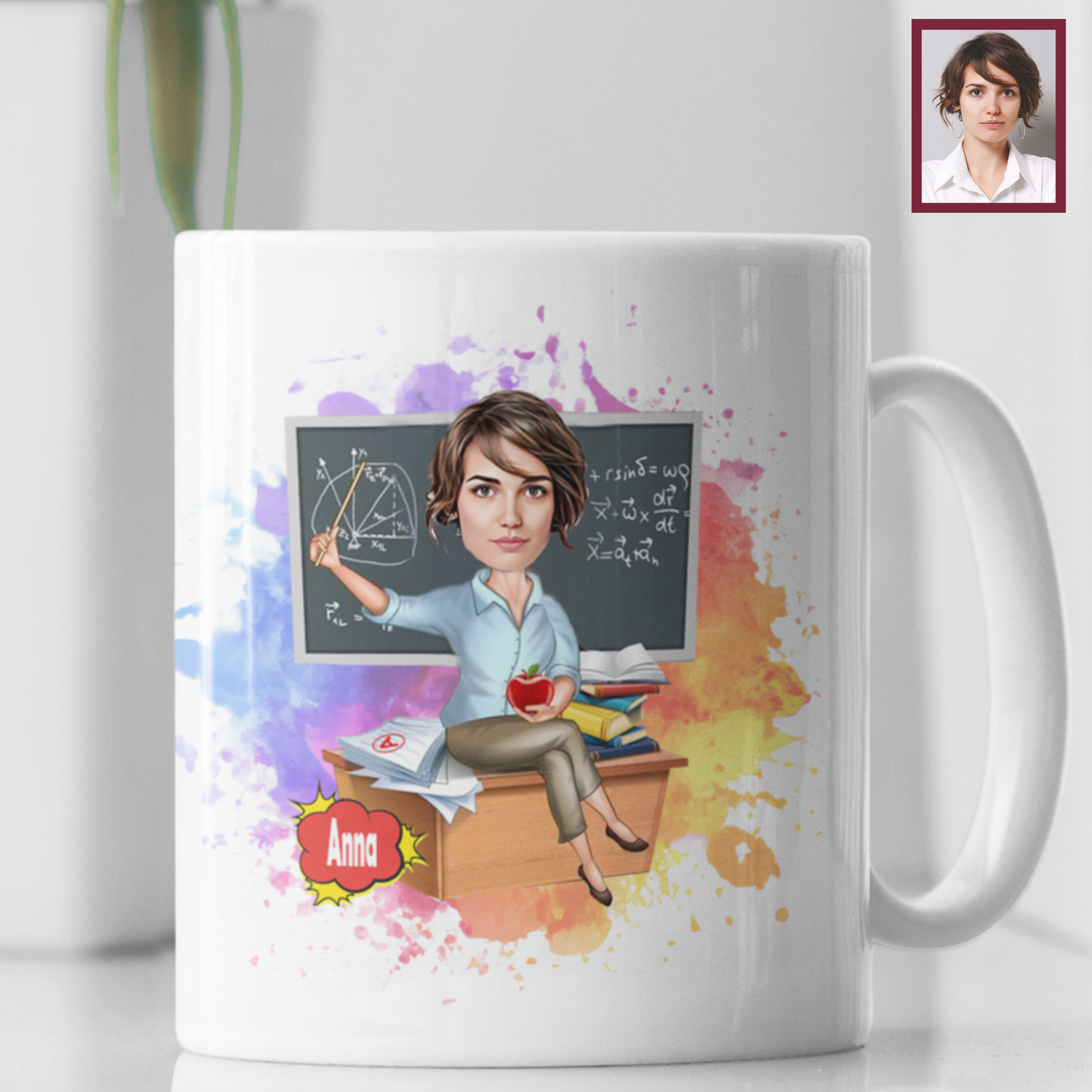 Gepersonaliseerde Lady Teacher Bedrukte Mok