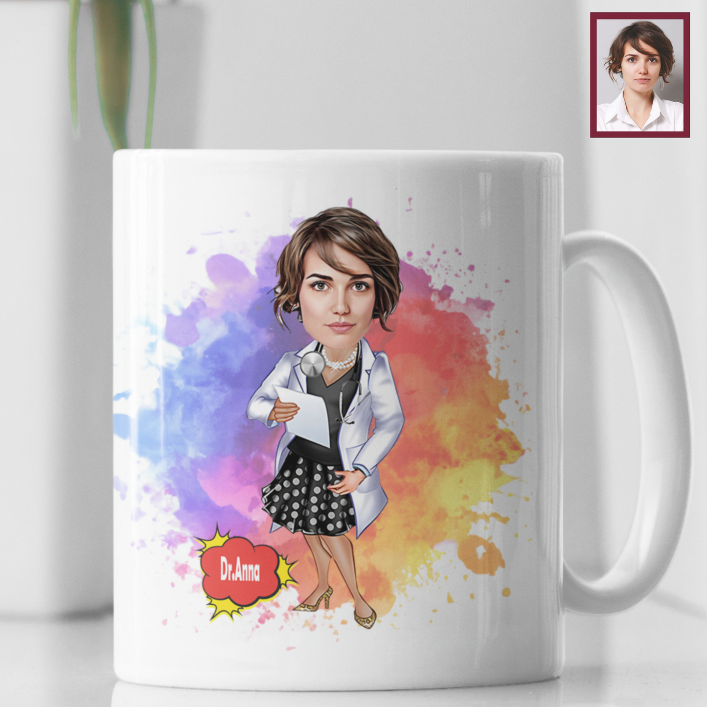 Gepersonaliseerde Lady Doctor Bedrukte Mok