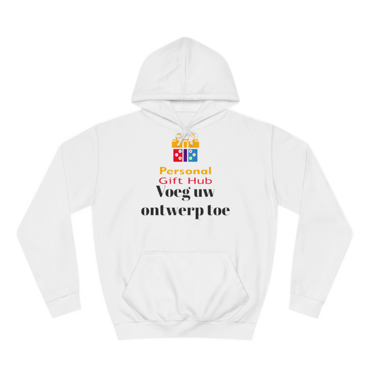 Gepersonaliseerde Unisex witte hoodie