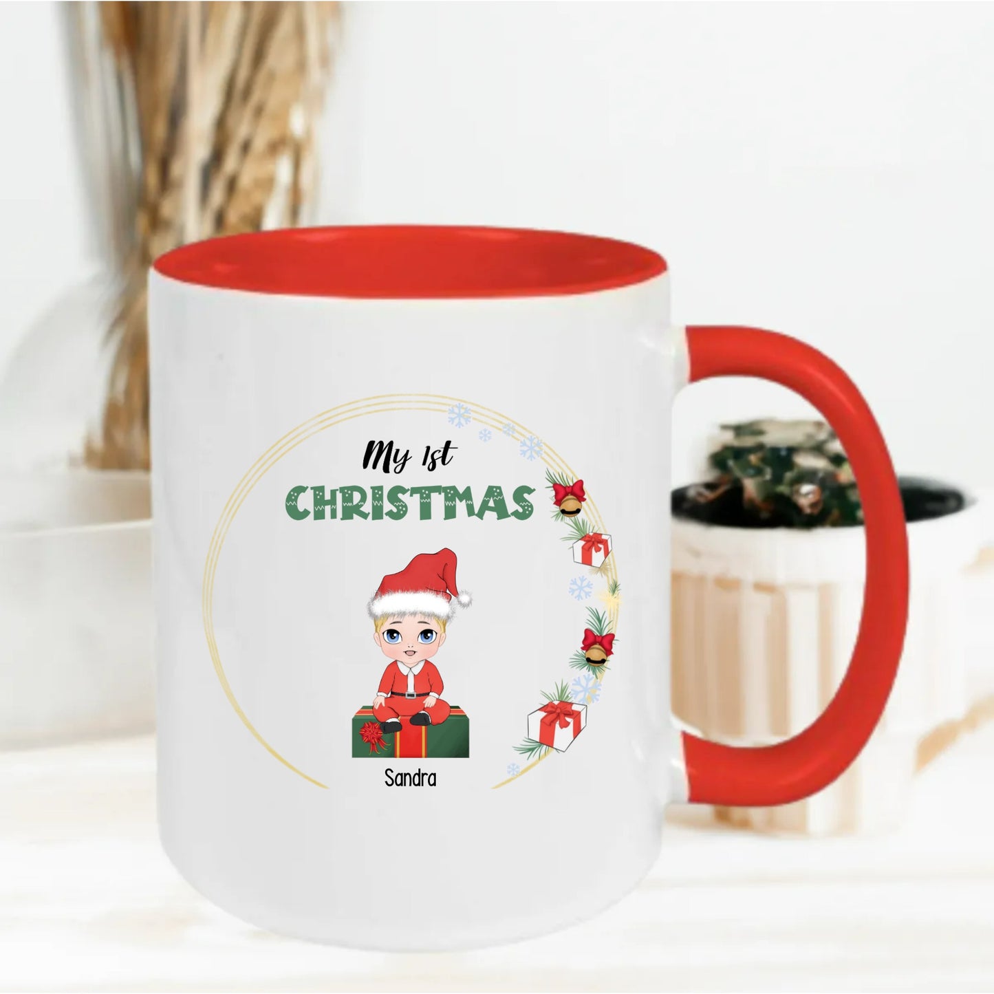 Gepersonaliseerde “My First Christmas” Mok – Baby Avatar & Naam