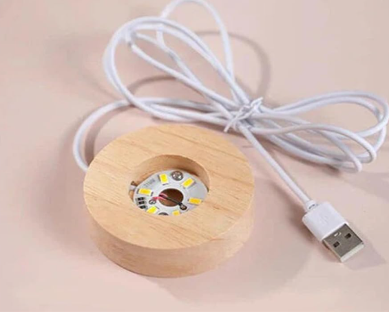 3D Maanbol Nachtlamp – Unieke Woondecoratie en Cadeau Optie met LED-licht op Houten Voet