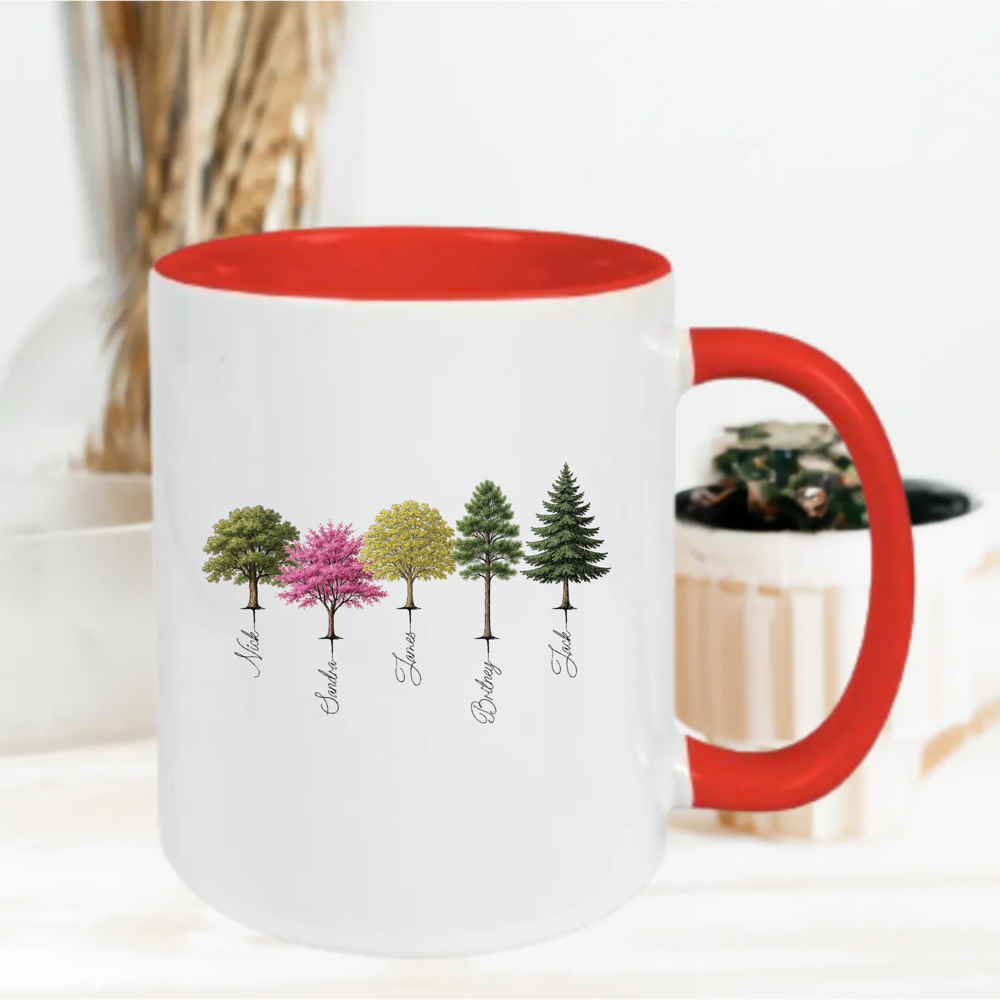 Gepersonaliseerde Familiebeker – Stamboom Mok met 12 Namen