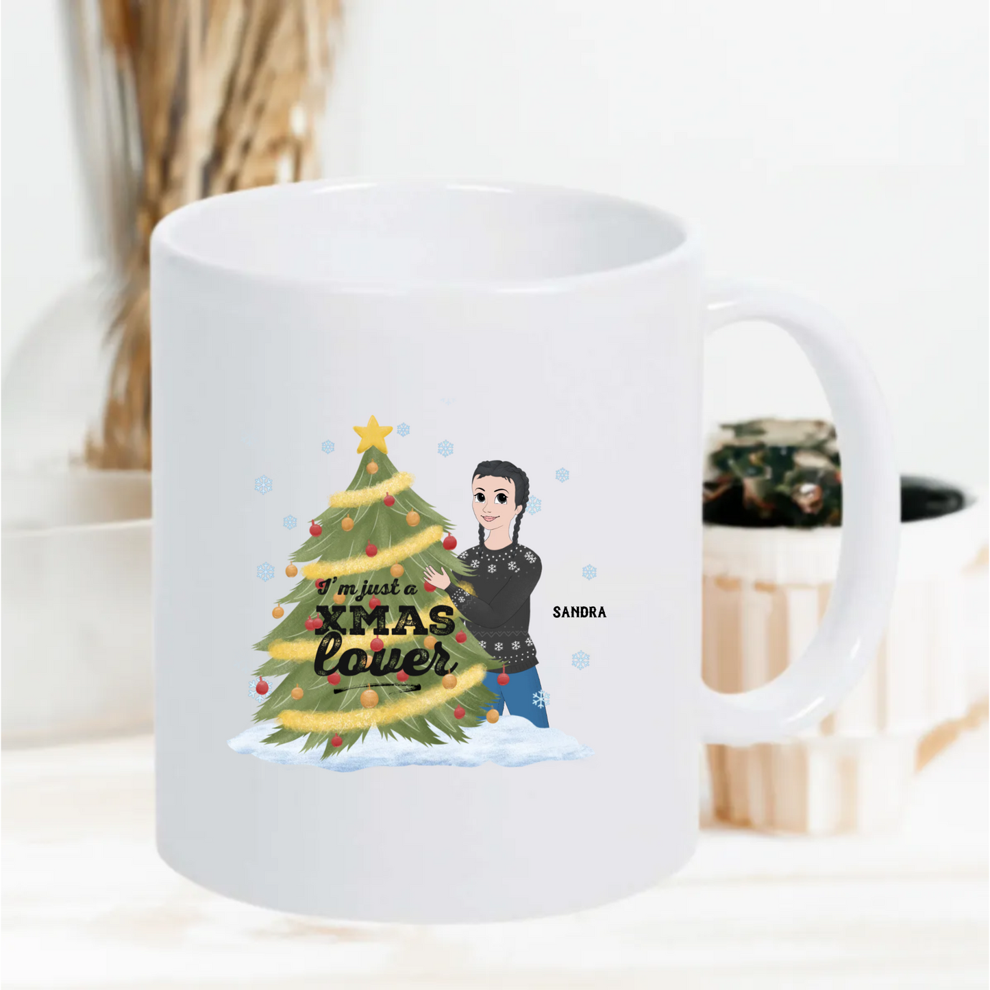 Gepersonaliseerde Kerst Mok – Avatar, Kleding & Naam Aanpasbaar