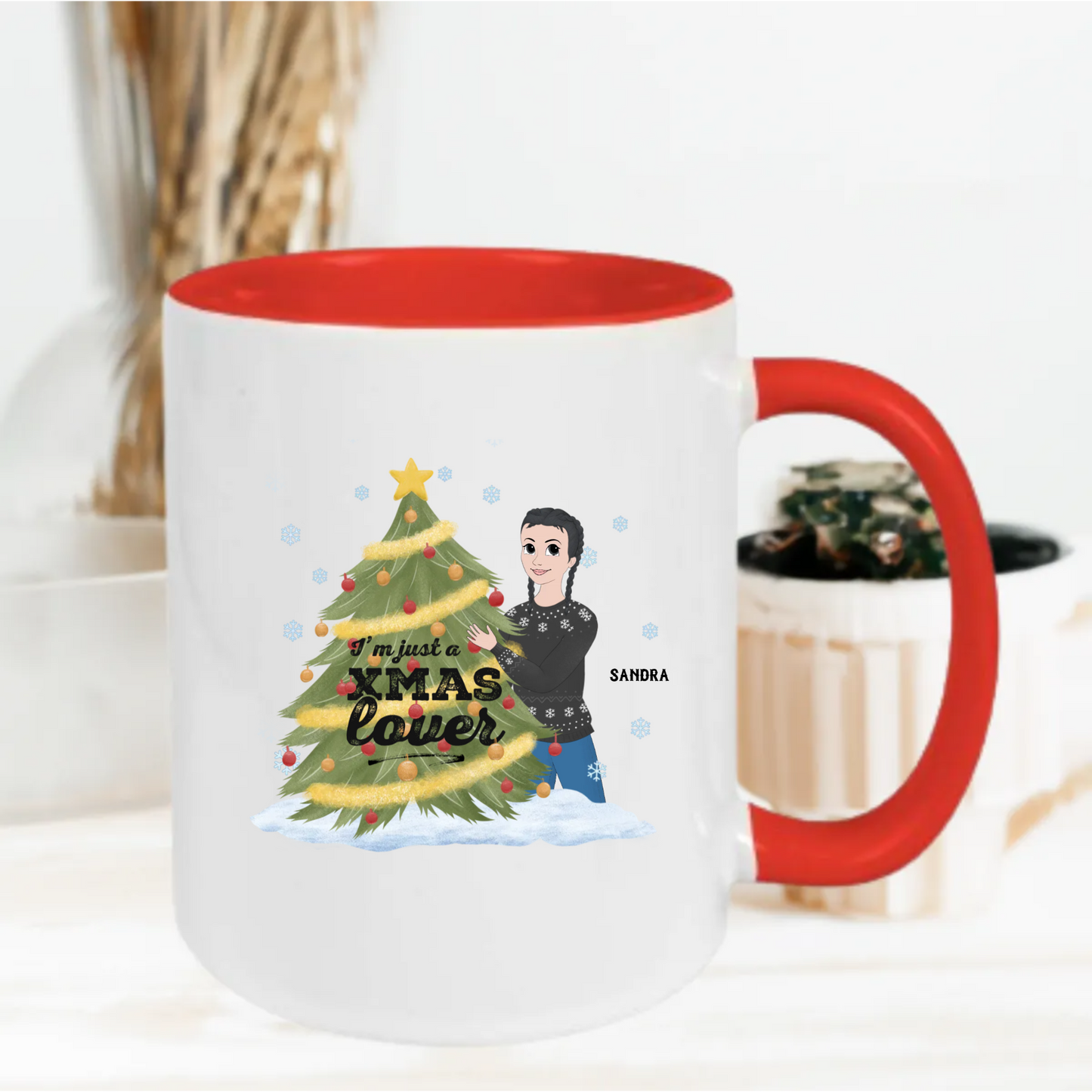 Gepersonaliseerde Kerst Mok – Avatar, Kleding & Naam Aanpasbaar