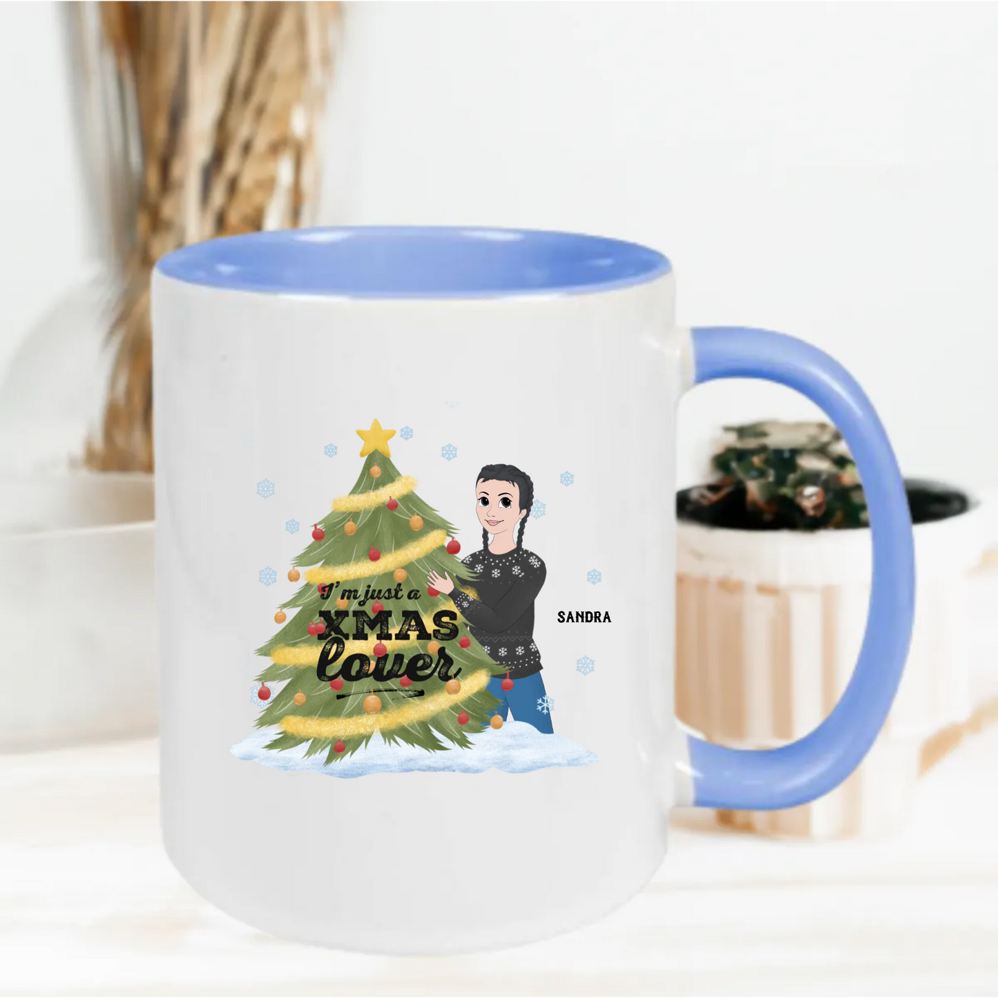 Gepersonaliseerde Kerst Mok – Avatar, Kleding & Naam Aanpasbaar