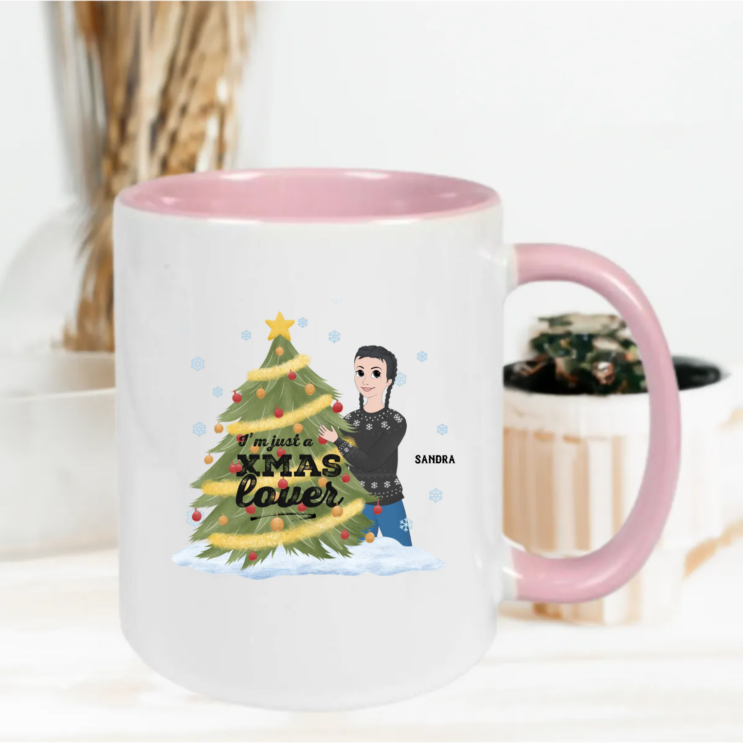 Gepersonaliseerde Kerst Mok – Avatar, Kleding & Naam Aanpasbaar