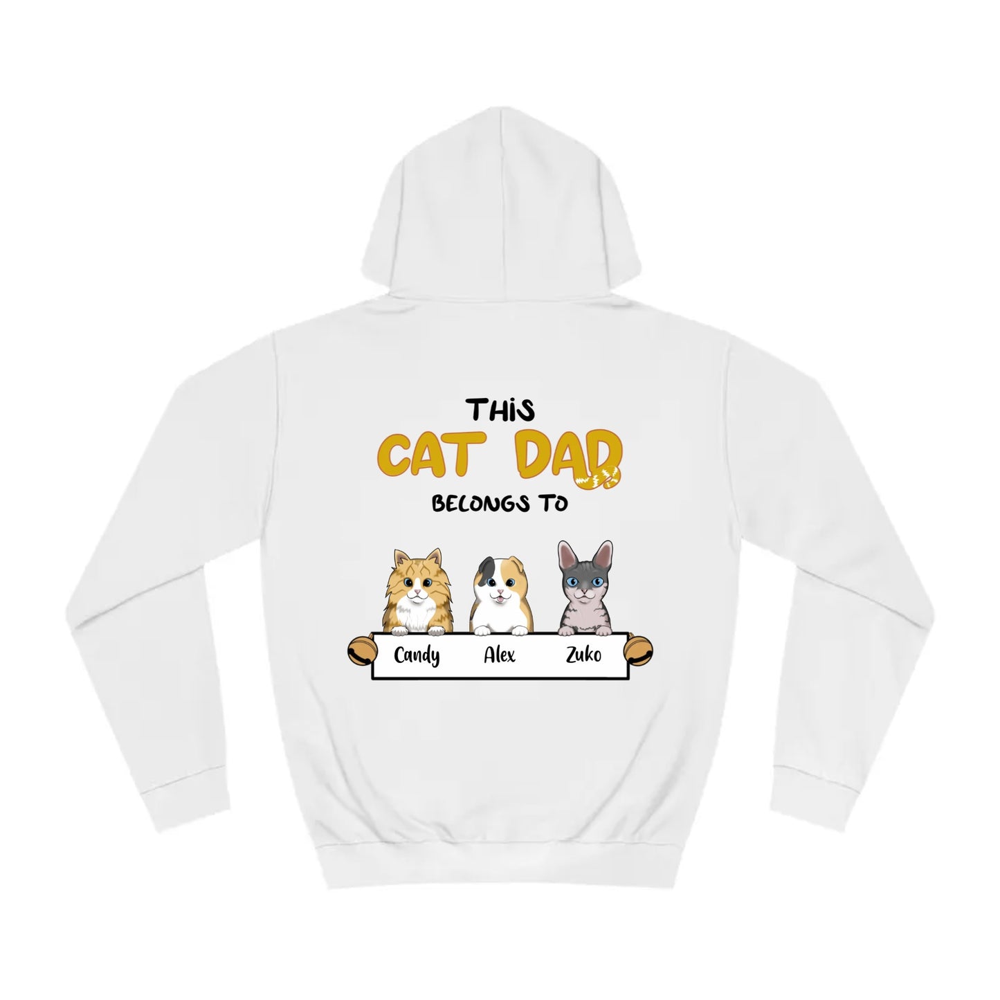 Gepersonaliseerde "deze katten zijn papa's" hoodie