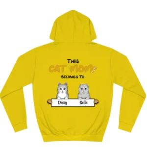 Hoodie sweater met gepersonaliseerd mama-ontwerp van kat(ten).