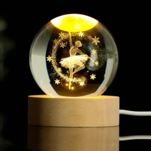 LED 3D Kristallen Ballerina Lamp – Sfeervolle Decoratie