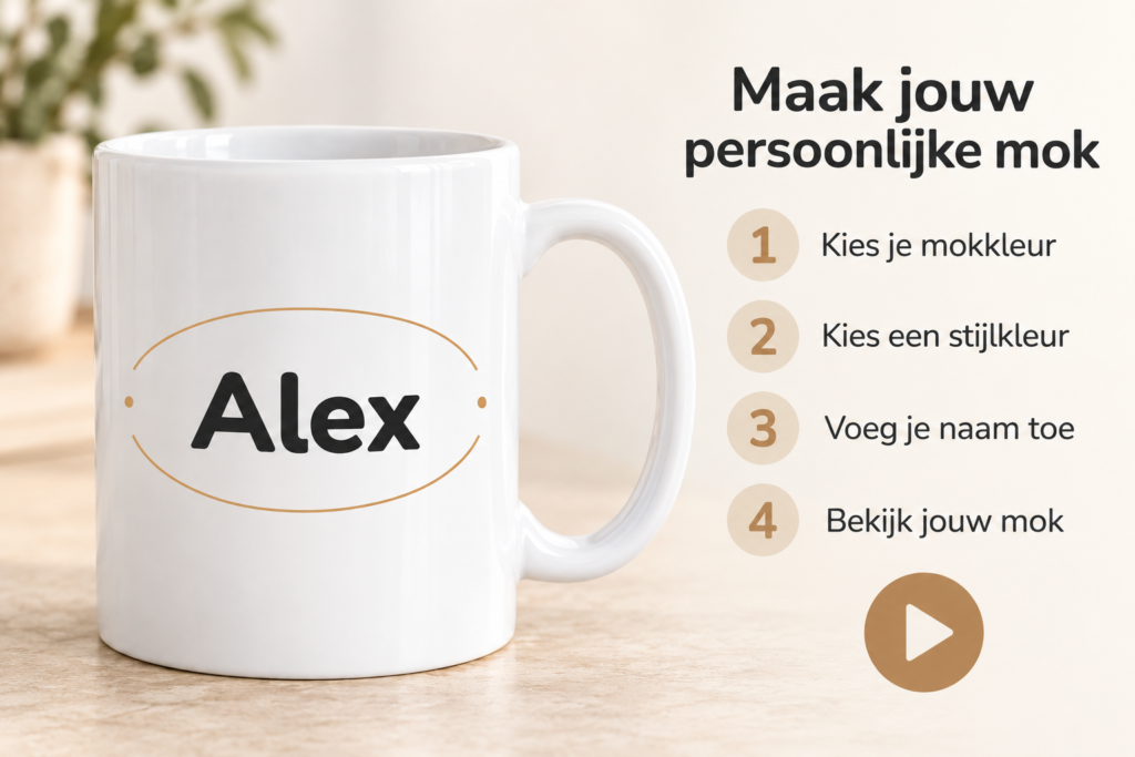 Zo maak je jouw mok met naam
