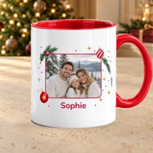 Kerst mok met foto en naam